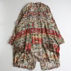 総柄 カーディガン 羽織 ガウン 古着