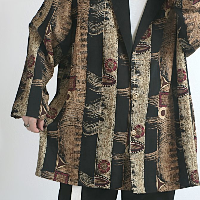 アブストラクト 柄 ジャケット 古着 90s