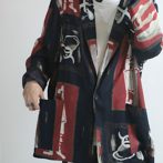 柄 ジャケット レーヨン 古着 90s