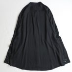 バンドカラー シャツ レーヨン 黒