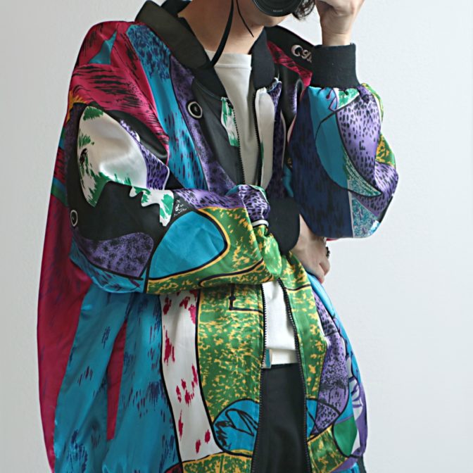 ピカソ ジャケット 柄 90s 古着