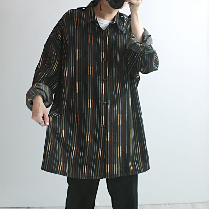 90s マルチ ストライプ シャツ 古着