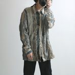 クージー 総柄 ３D ニット シャツ