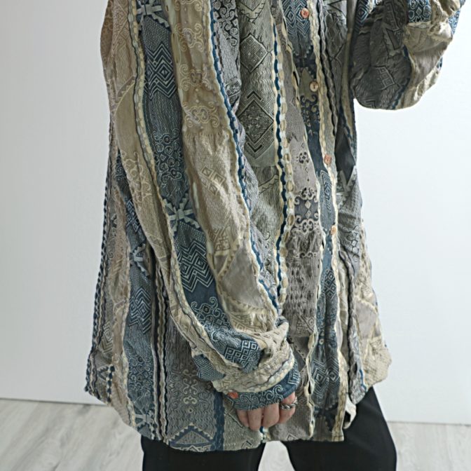 クージー 総柄 ３D ニット シャツ