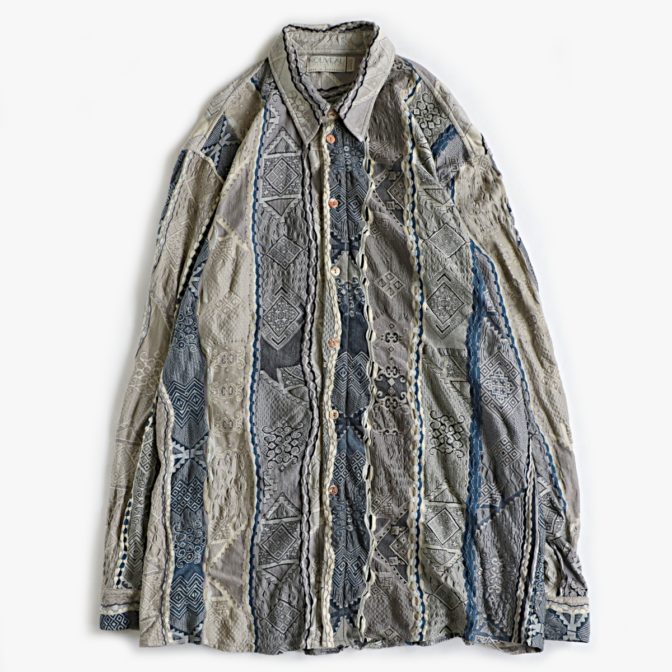 クージー 総柄 ３D ニット シャツ