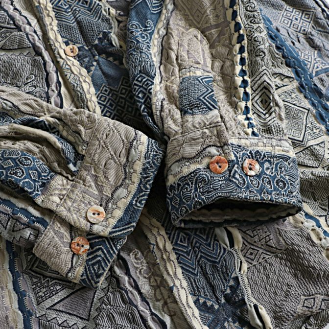 クージー 総柄 ３D ニット シャツ