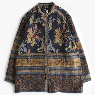 ROBERT LOUIS ボタニカル 総柄 ゴブラン ジャケット 古着 used レディース