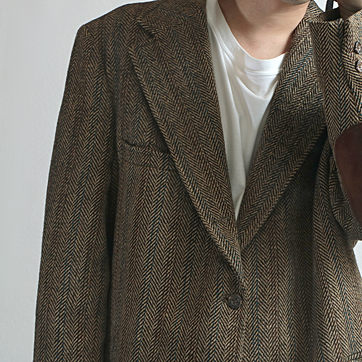 70s HarrisTweed テーラード ツイードジャケット ビンテージ