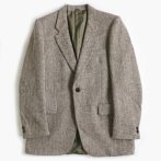 90s ハリスツイード テーラードジャケット ブラウン