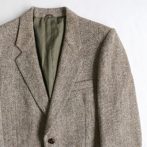 90s ハリスツイード テーラードジャケット ブラウン