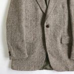 90s ハリスツイード テーラードジャケット ブラウン