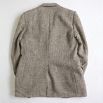 90s ハリスツイード テーラードジャケット ブラウン