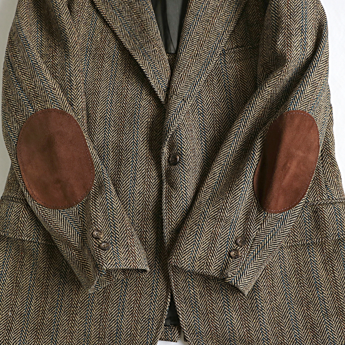 70s HarrisTweed テーラード ツイードジャケット ビンテージ-