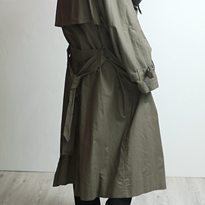 バーバリー トレンチコート メンズ 古着 オリーブ