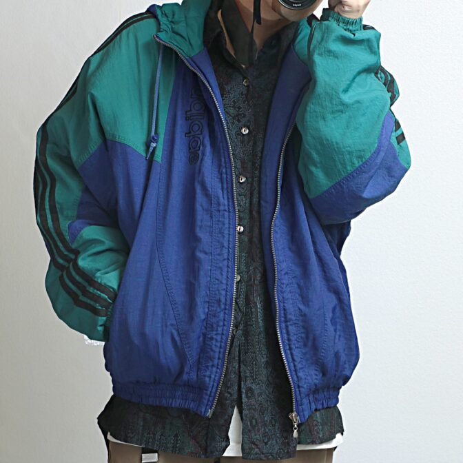 90s アディダス ジャケット フーディー 古着