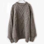 フィッシャーマン セーター アイルランド製 ブラウン