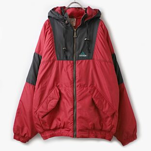 90s Adidas equipment アディダス レッド×ブラック フーディー ジャケット 古着 used