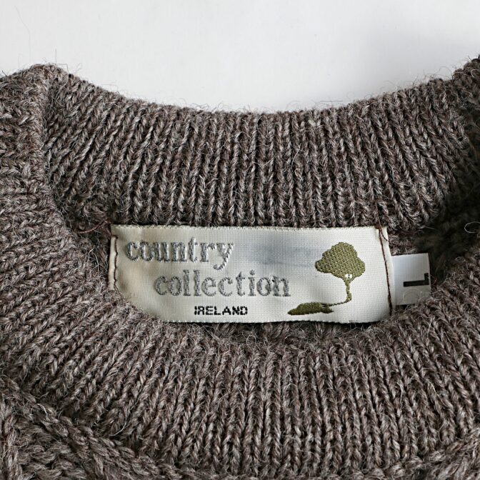 フィッシャーマン セーター アイルランド製 ブラウン