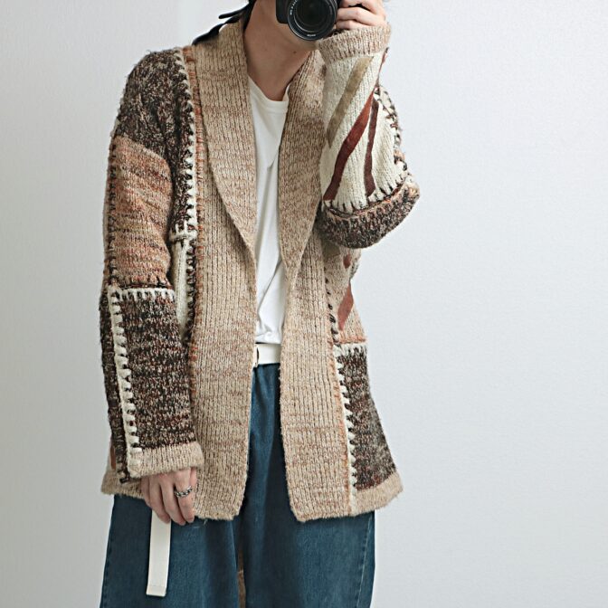 70s ケニントン ニット ガウン 古着