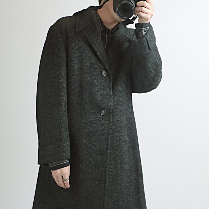 60s ハリスツイード チェスターコート 古着