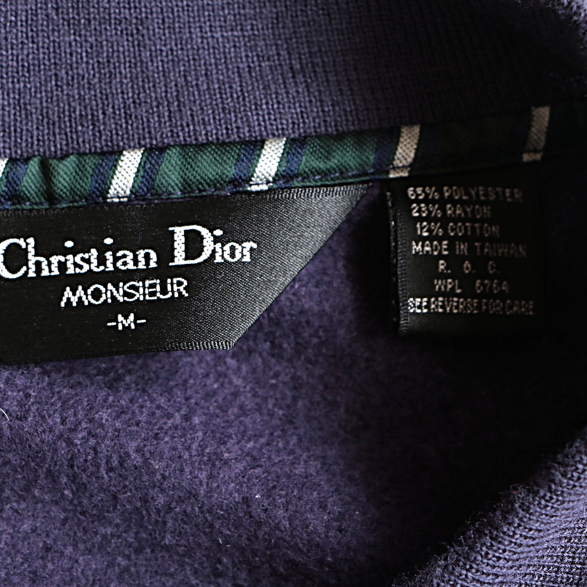 90s Christian Dior MONSIEUR クリチャンディオール リブライン 襟付き 