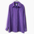 フェイクスエード シャツ 古着 紫