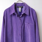 フェイクスエード シャツ 古着 紫