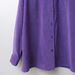 フェイクスエード シャツ 古着 紫