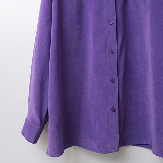 フェイクスエード シャツ 古着 紫