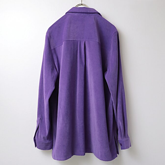 フェイクスエード シャツ 古着 紫