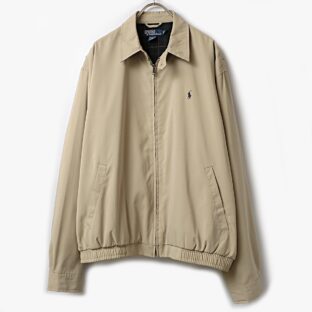 POLO Ralph Lauren ラルフローレン ハリントンジャケット 古着 used ベージュ L