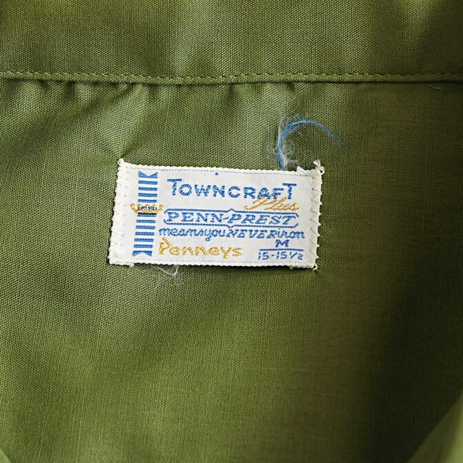 70s タウンクラフト ペニーズ シャツ 緑