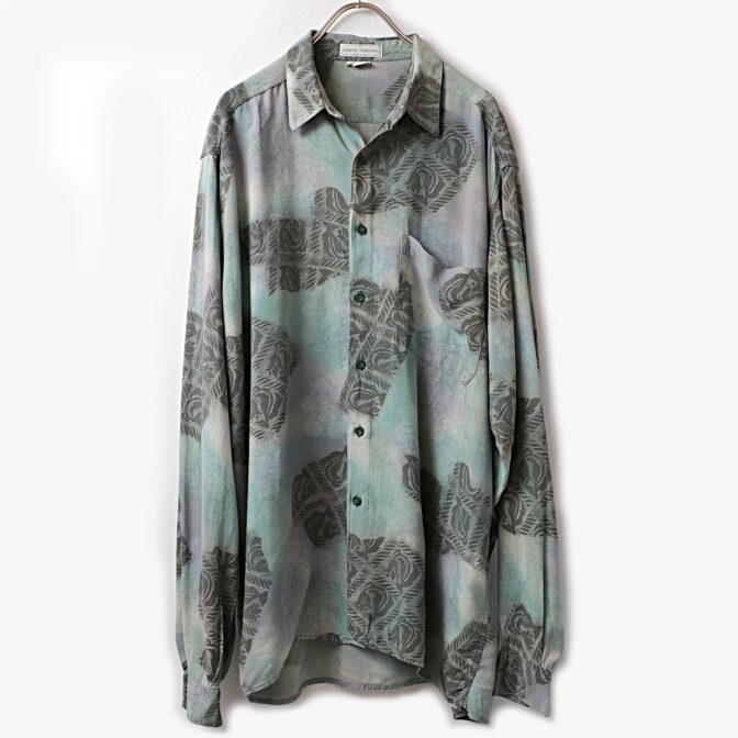 70s 柄 シャツ イタリア製 古着
