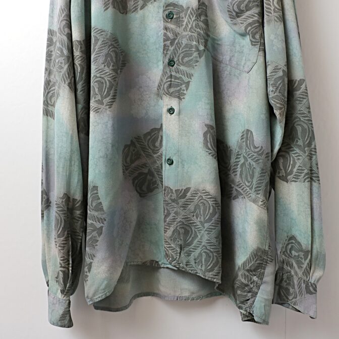 70s 柄 シャツ イタリア製 古着