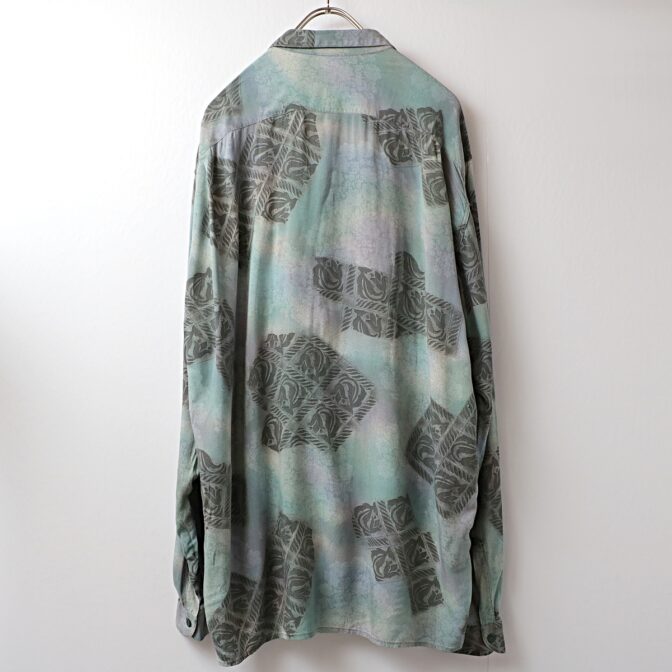70s 柄 シャツ イタリア製 古着