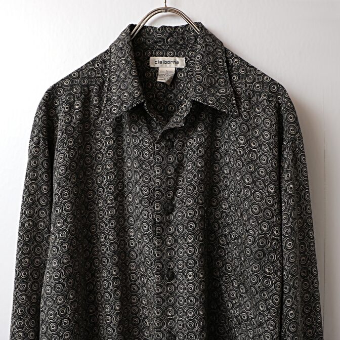 90s 古着 柄 シャツ ジオメトリック