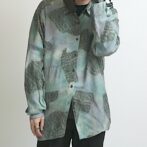 70s 柄 シャツ イタリア製 古着