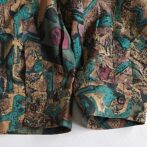 80s 柄 シルク シャツ 古着