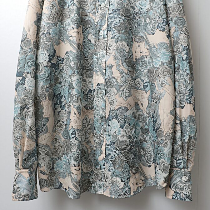 70s 総柄 シャツ アート