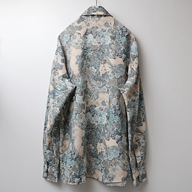 70s 総柄 シャツ アート