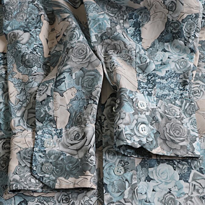 70s 総柄 シャツ アート