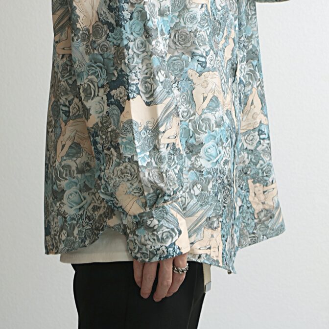 70s 総柄 シャツ アート