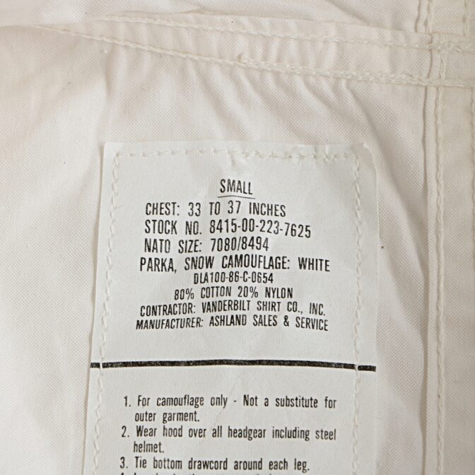 80s アメリカ軍 スノーパーカー コート