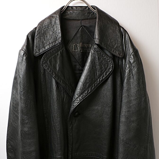70s レザー コート ビンテージ 古着