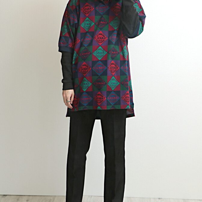 90s タバスコ 柄 ポロシャツ 古着