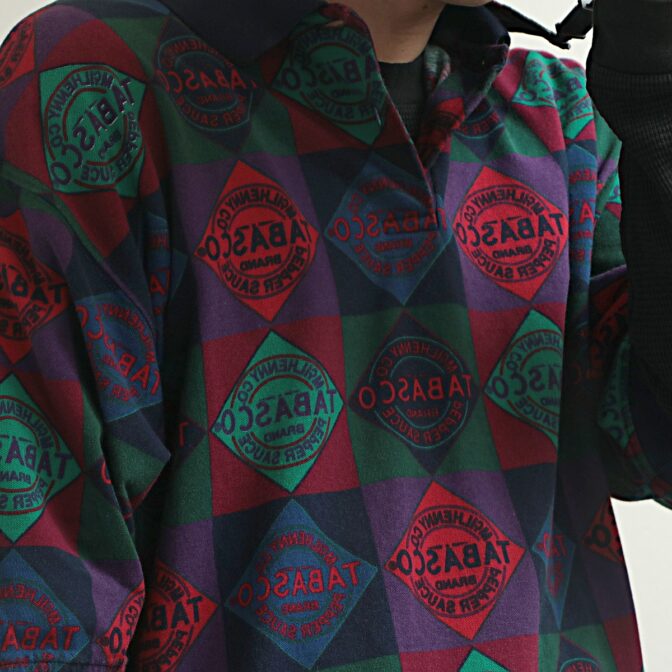 90s タバスコ 柄 ポロシャツ 古着