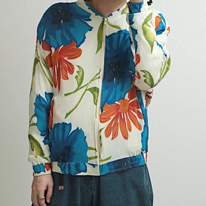 90s ボタニカル ブルゾン レディース 古着