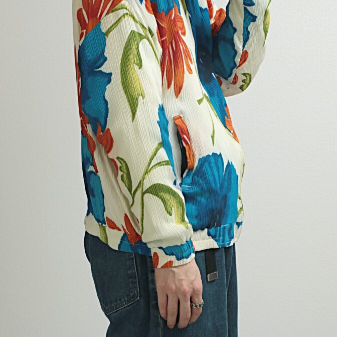 90s ボタニカル ブルゾン レディース 古着