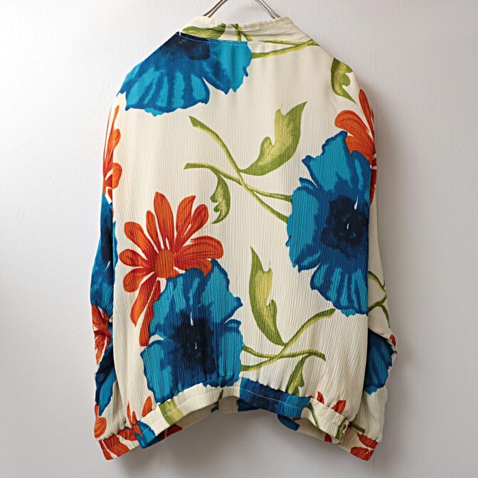 90s ボタニカル ブルゾン レディース 古着