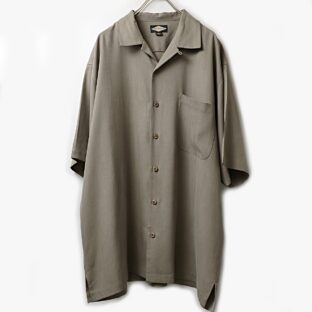 Club Cabana ソリッドカラー シルク 半袖 シャツ 古着 used